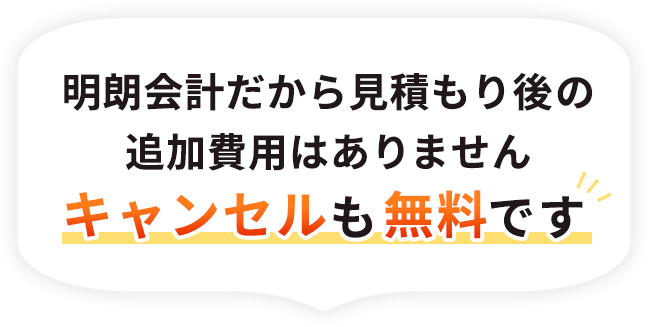 明朗会計だから見積もり後の追加費用はありませんキャンセルも無料です